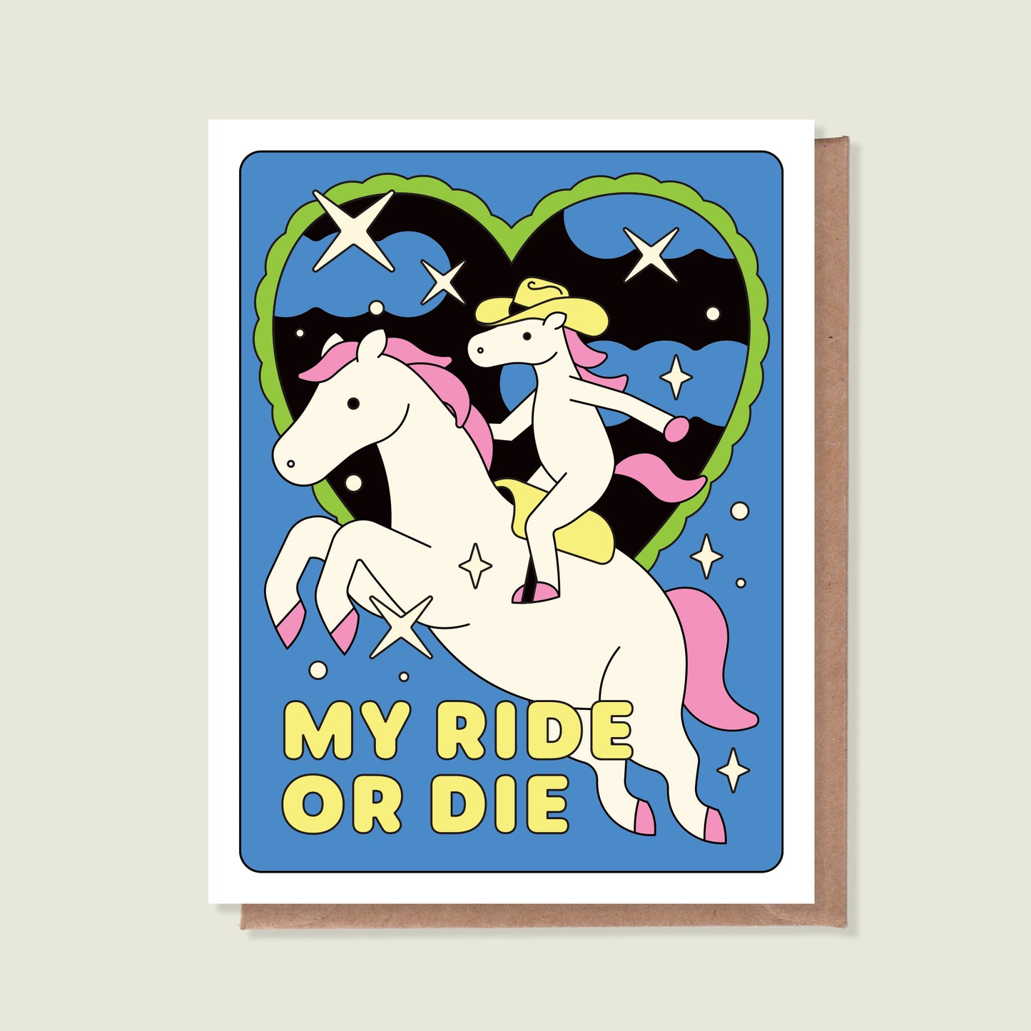 My Ride Or Die Greeting Card