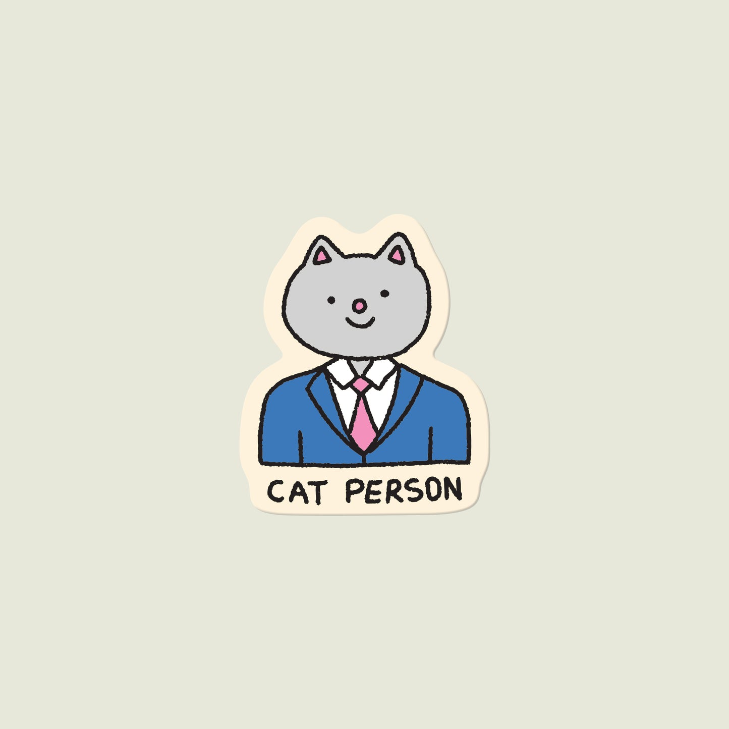 Cat Person Sticker