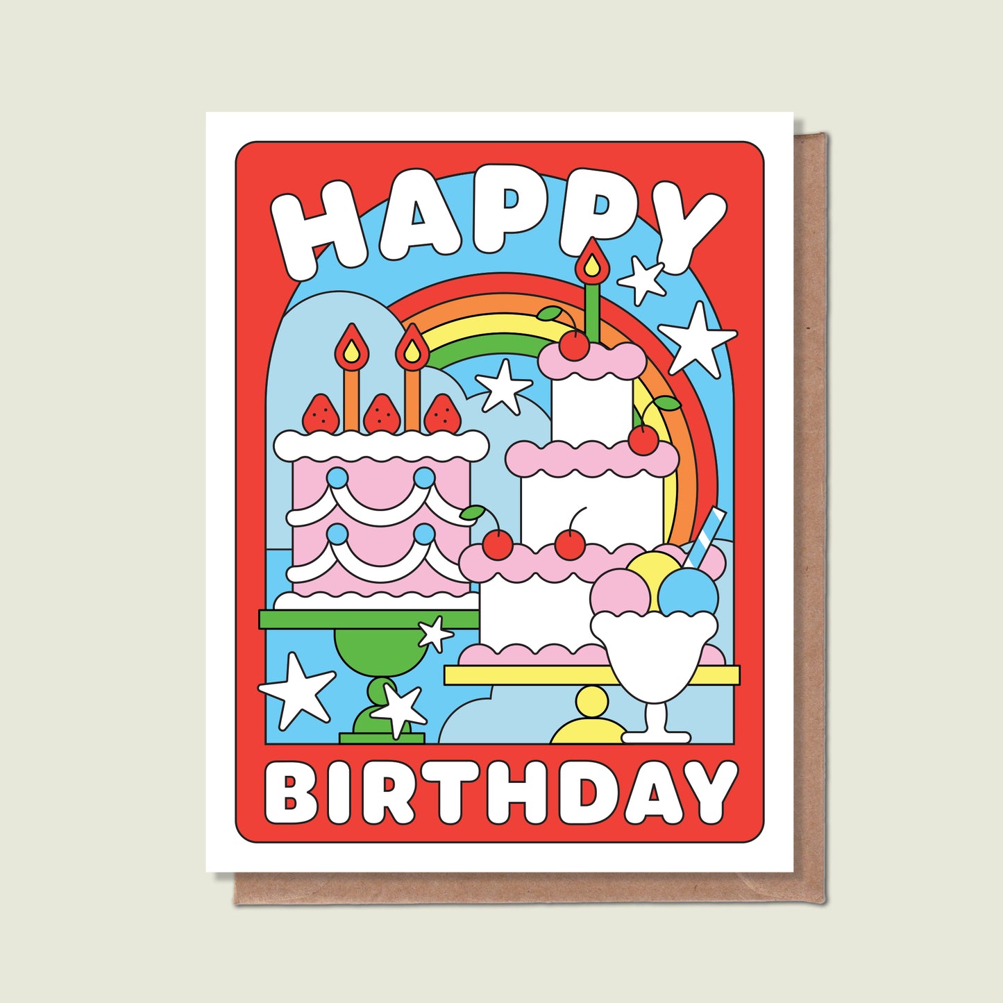 Happy Birthday Desserts Greeting Card