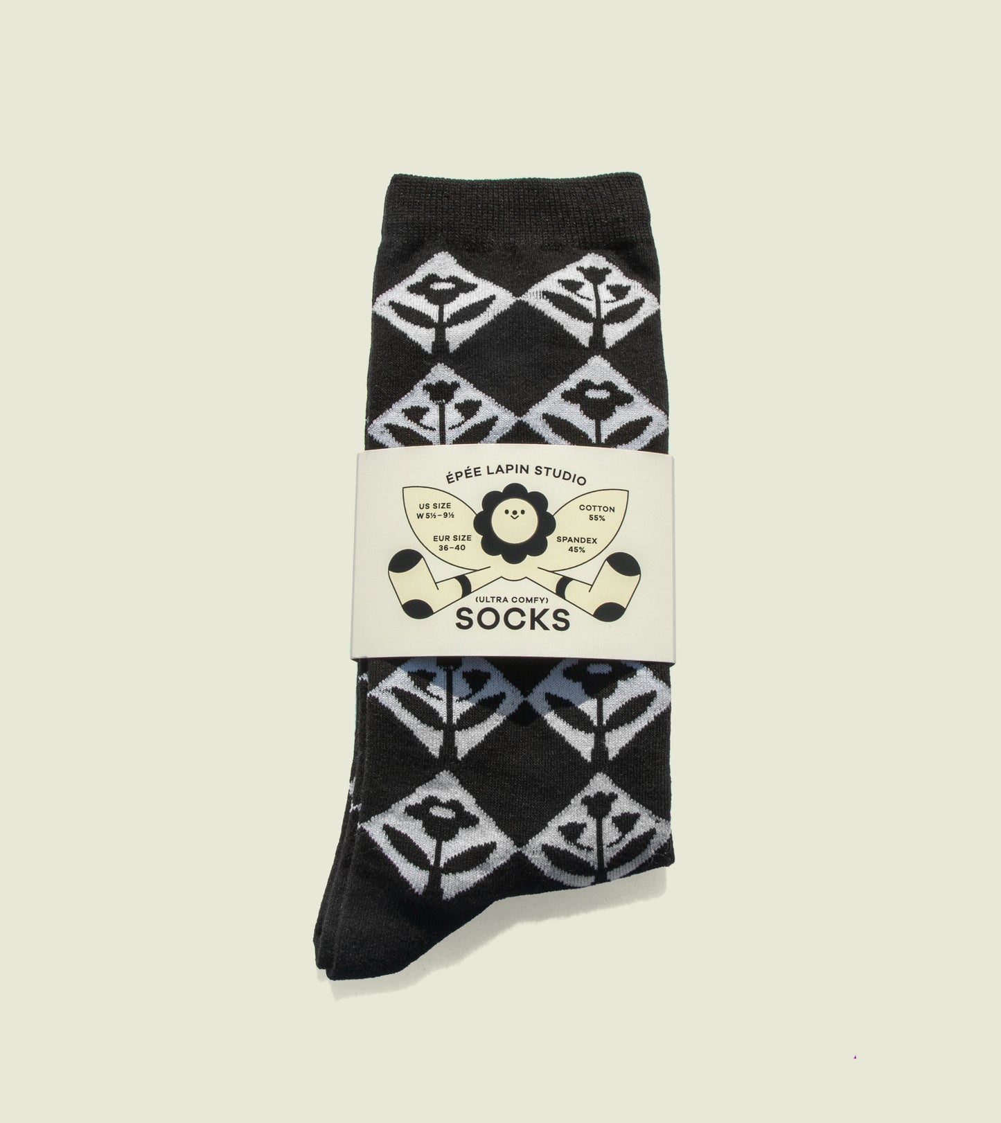 Floral Argyle Socks