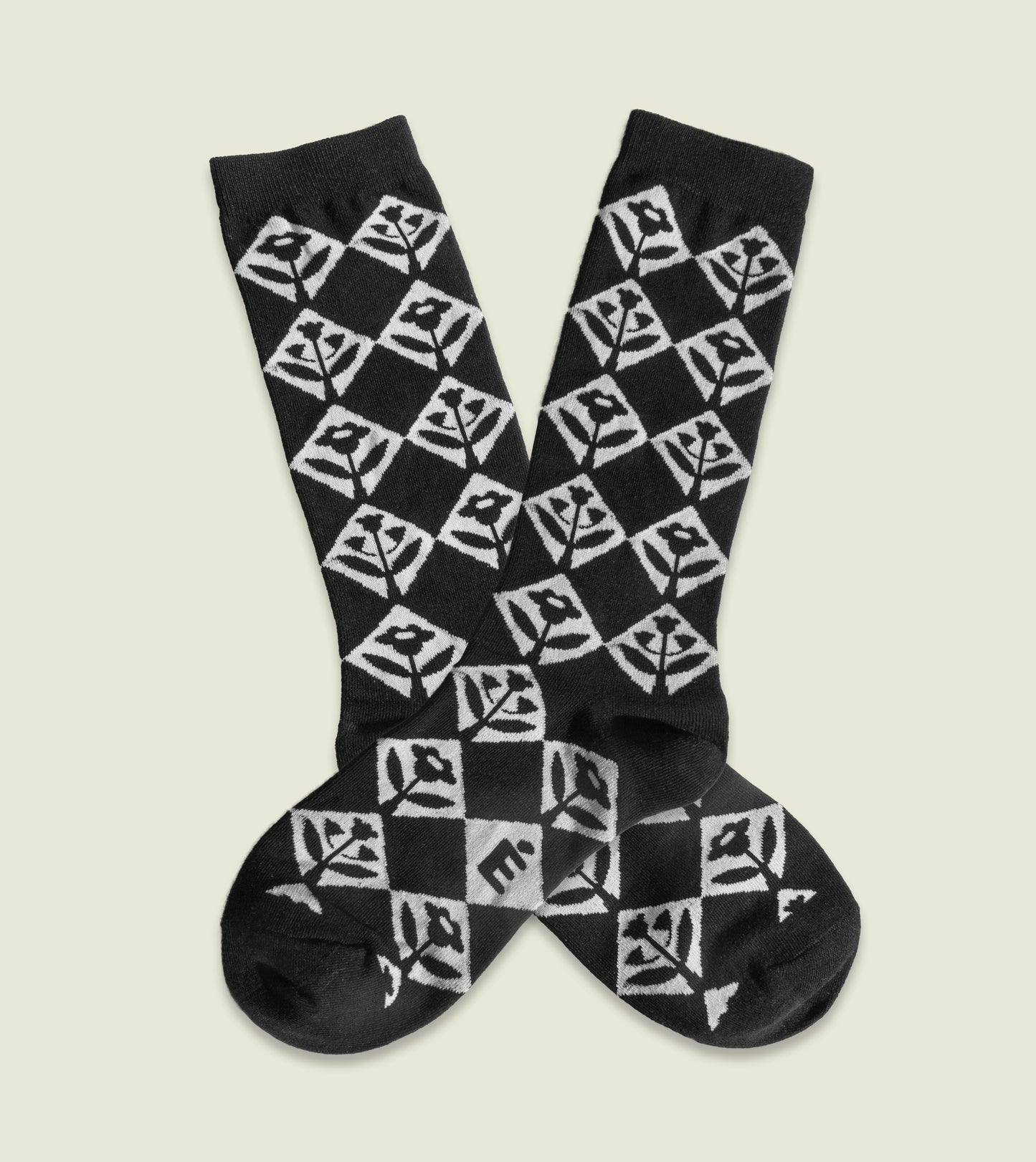 Floral Argyle Socks