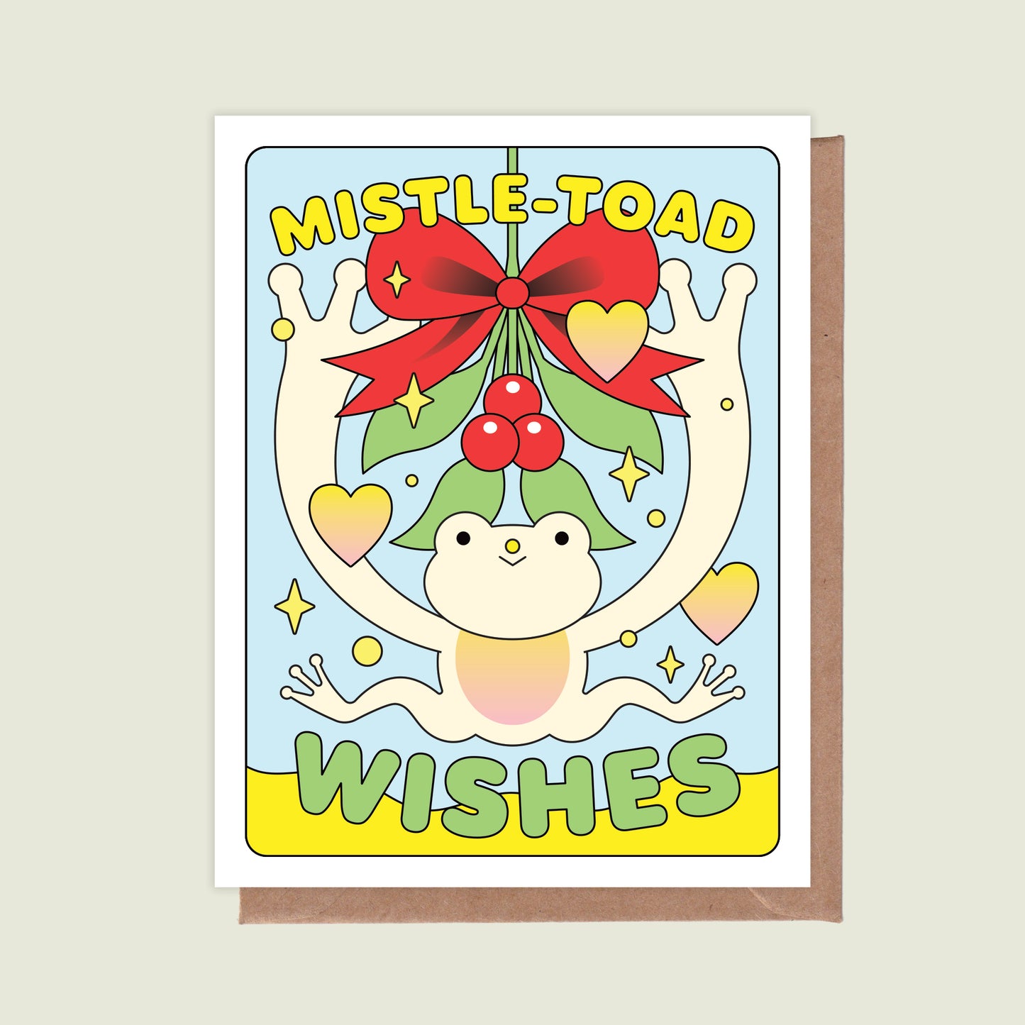 Mistle-Toad Wishes Greeting Card