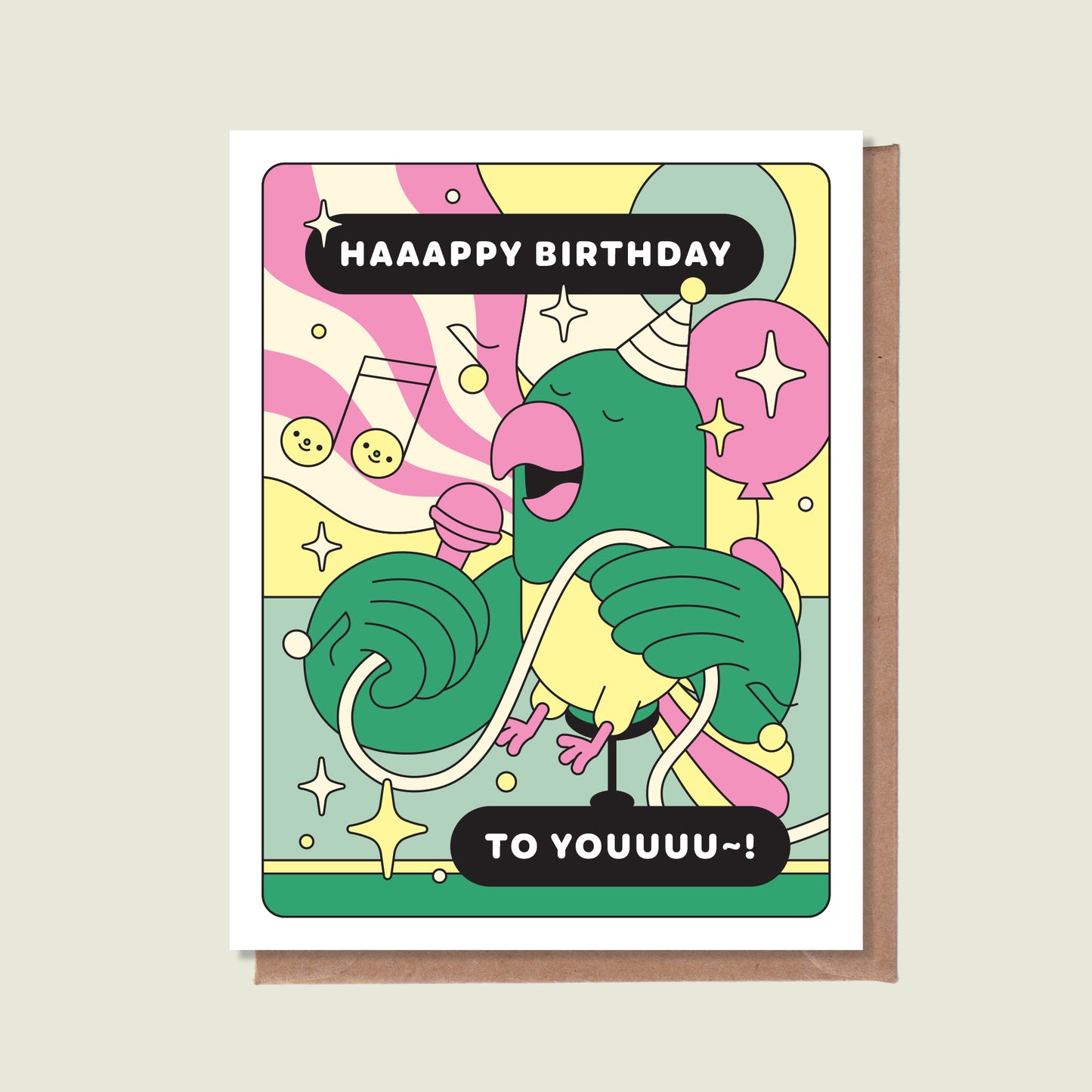 Happy Birthday To You Parrot Greeting Card