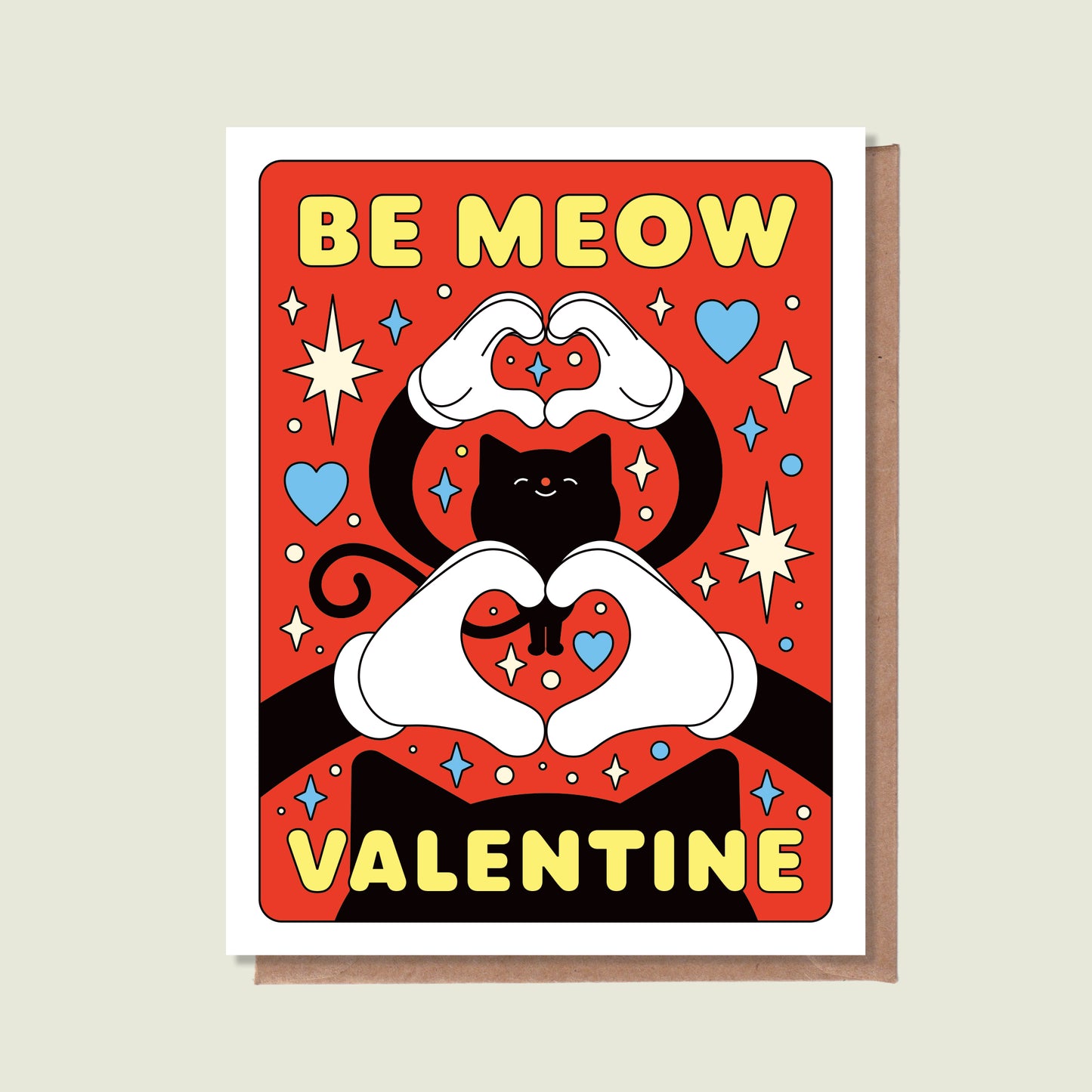 Be Meow Valentine Greeting Card