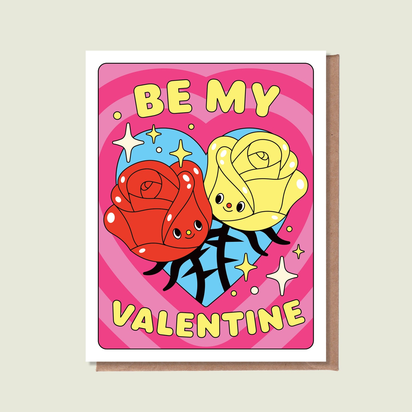 Be My Valentine Roses Greeting Card