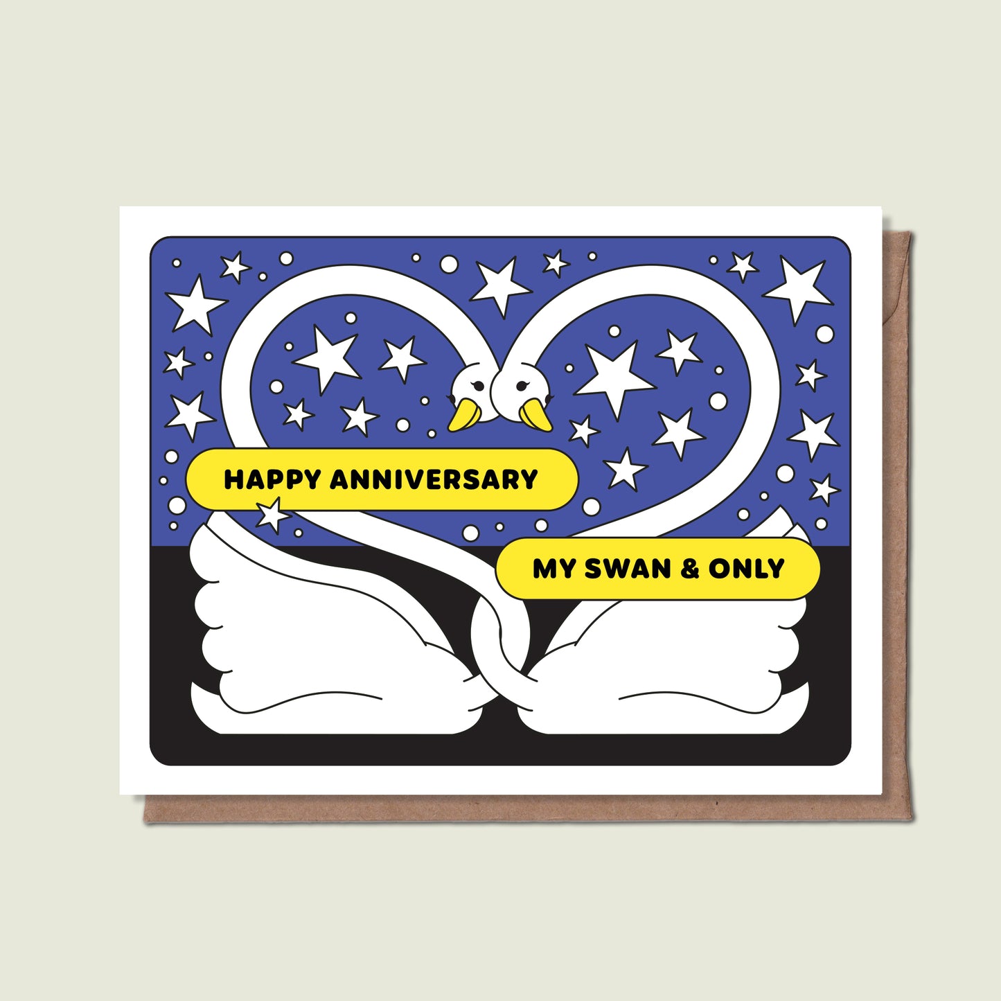 Happy Anniversary My Swan & Only Greeting Card