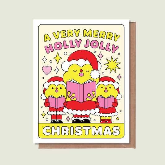 A Very Merry Holly Jolly Christmas Greeting Card