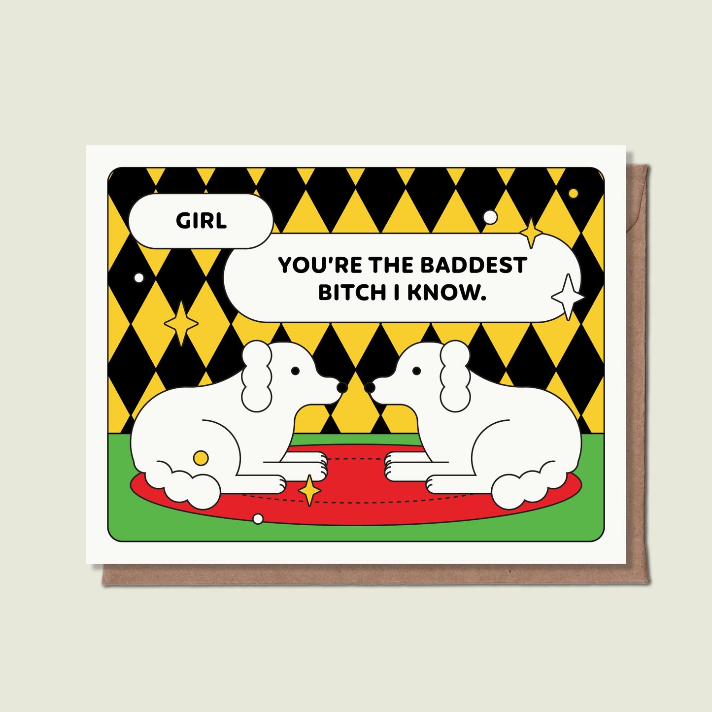 Baddest Bitch Greeting Card