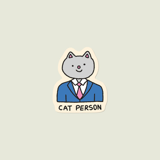 Cat Person Sticker