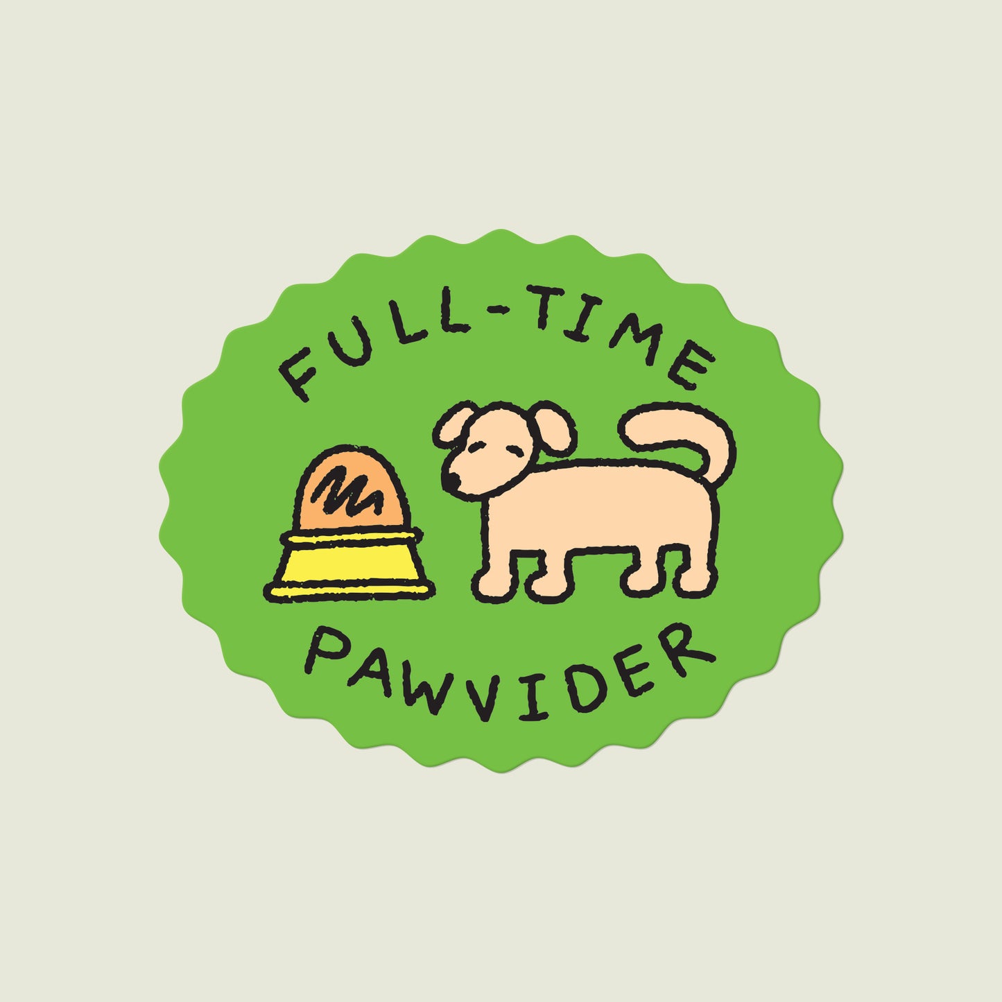Full-Time Pawvider Vinyl Sticker