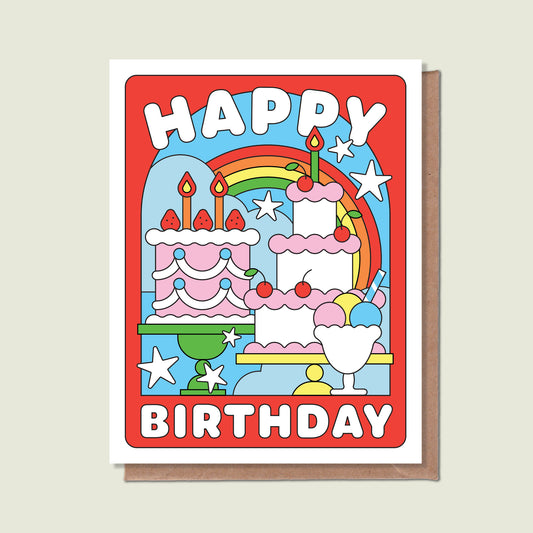 Happy Birthday Desserts Greeting Card