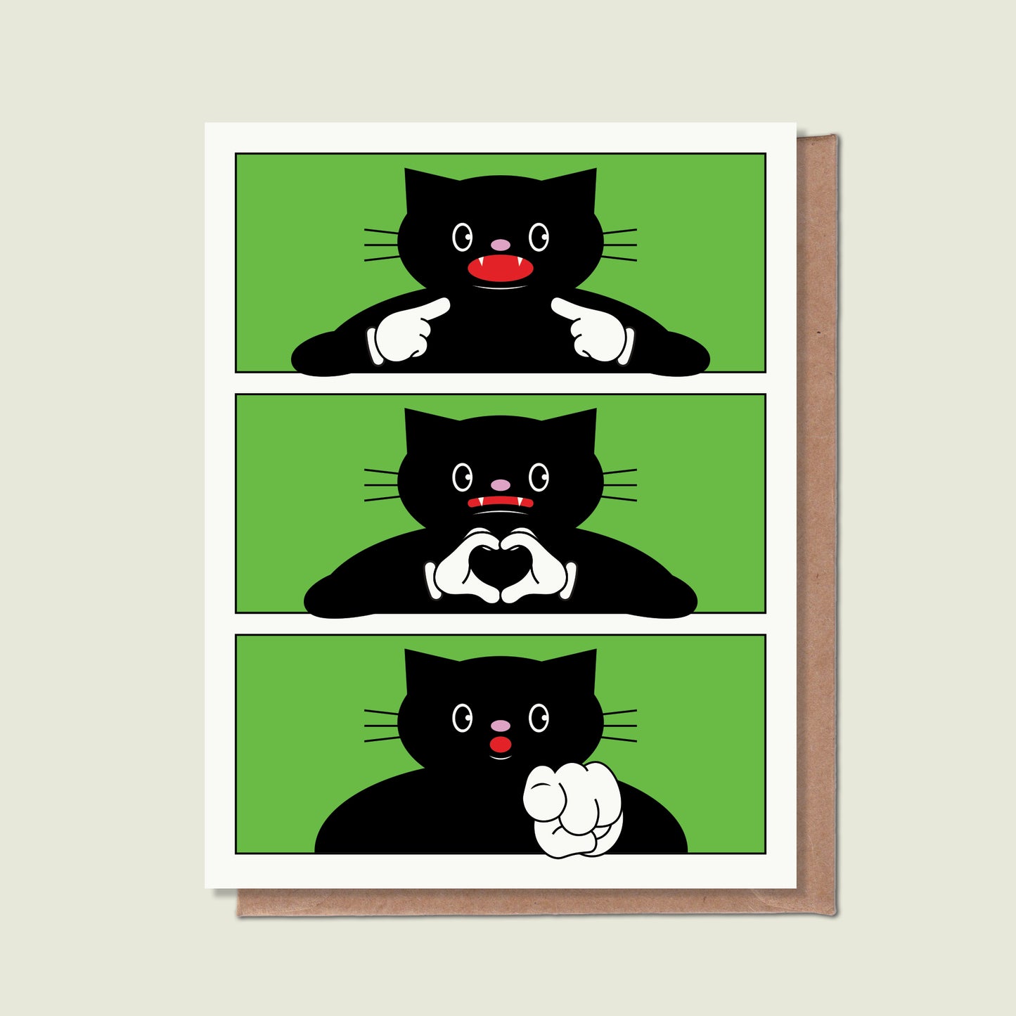 I Love You Cat Greeting Card
