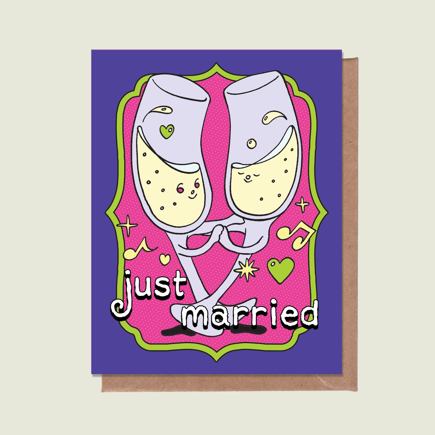 Just Married Greeting Card