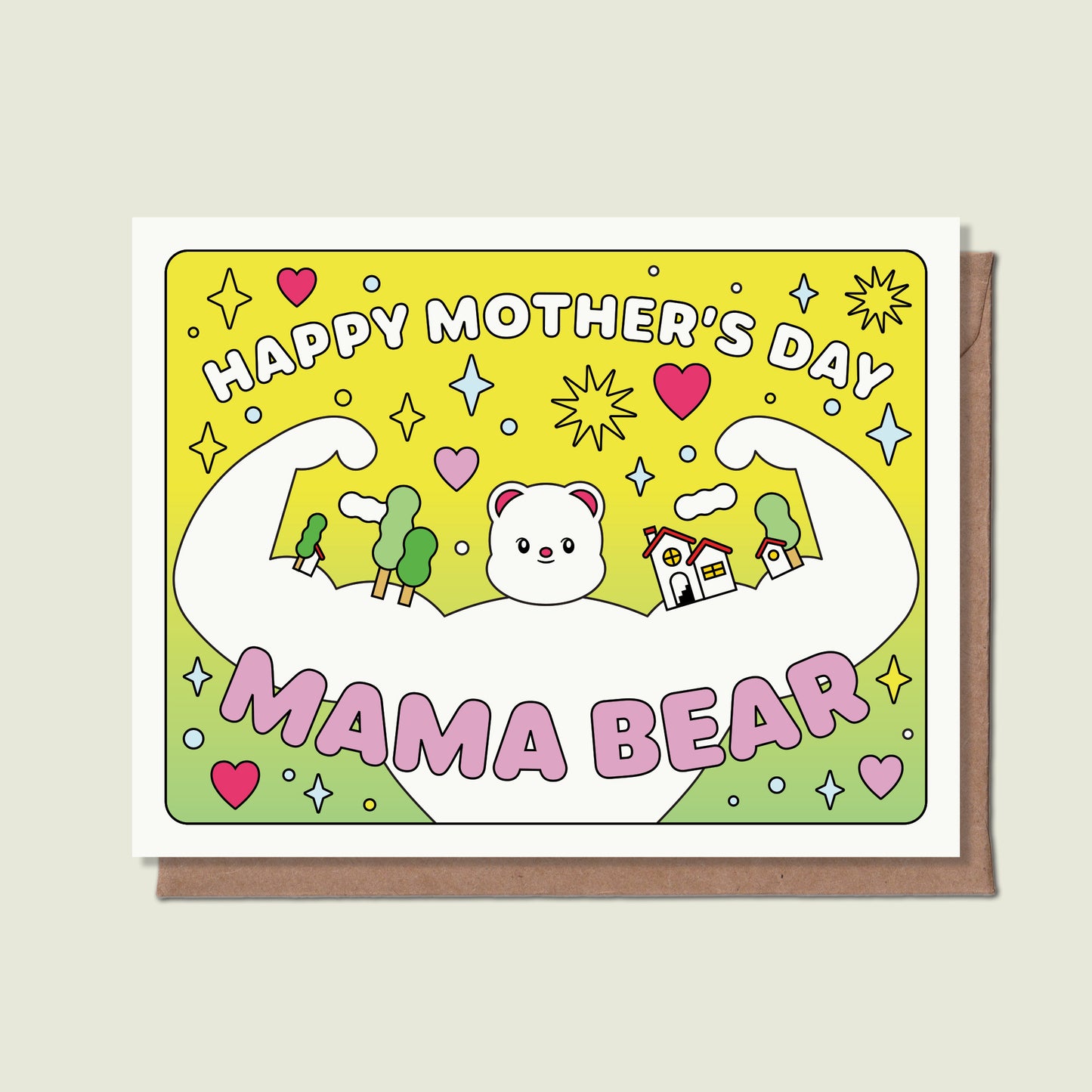 Mother's Day Mama Bear Greeting Card