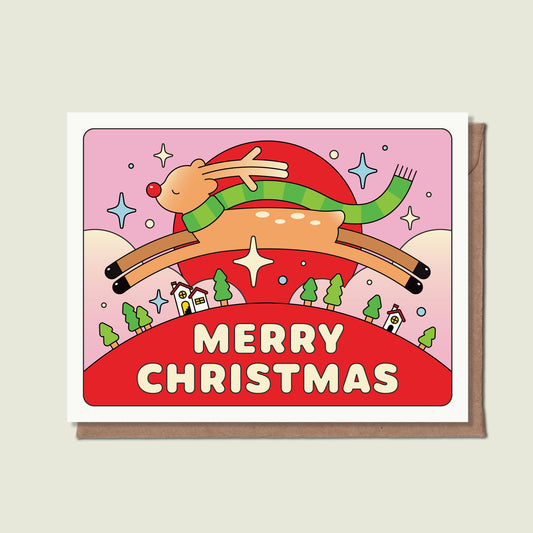 Merry Christmas Deer Greeting Card