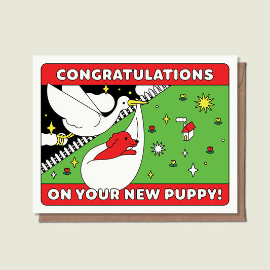 Congrats On Your New Puppy Greeting Card